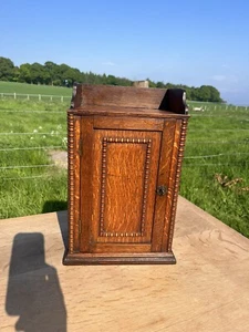1930’s Golden Oak Smokers Cabinet / Small Oak Cupboard - Picture 1 of 16