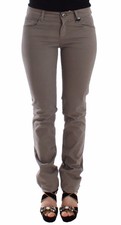 Ermanno Scervino Women Beige Jeans Pants Cotton Skinny Casual Trousers Sz IT 40