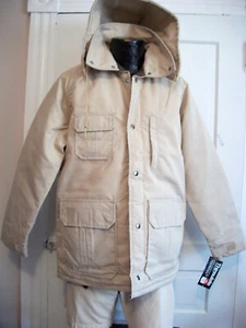 NEU MIT ETIKETT SPORTSMASTER THINSULATE VNTG 1988 WINTEROLYMPIADE SPONSOR BEIGE PARKA MEDIUM - Bild 1 von 6
