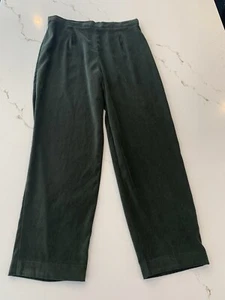 Vintage R&K Originals Womens Size 14P Dark Green Faux Suede Pull On Pants 1990’s - Picture 1 of 9
