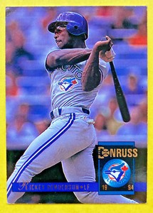 1994 Donruss Rickey Henderson #19 Baseball Card Toronto Blue Jays (MVP/HOF)