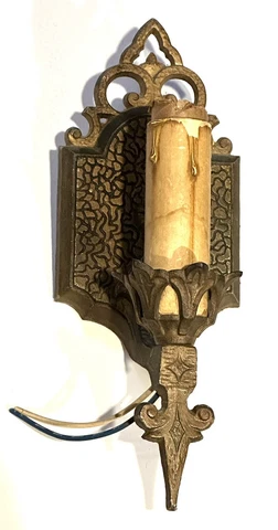 J.C. Virden 1930's Art Deco Wall Sconce B90 Parts Or Restore VGC Cover