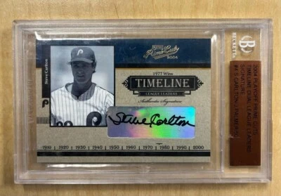 Playoff Prime Cuts Timeline #4 2004 Steve Carlton & Jim Palmer doble automático 8/50 Foto 1 de 2