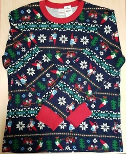 NWT Hanna Andersson GNOME SWEET GNOME HOLIDAY ADULT  Pajama SHIRT UNISEX ADULT M - Picture 1 of 5