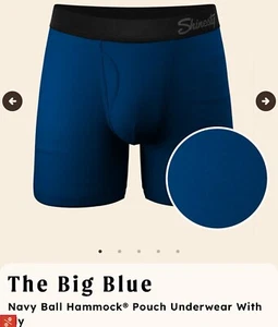 Shinesty Ball Hammock Mens Pouch Underwear Stay Weird “Big Blue” Sz S - Picture 1 of 1