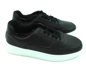 Time and Tru Women's SZ 7 1/2 Sneaker Shoes Black Low Top Athletic Memory Foam - Picture 1 of 15
