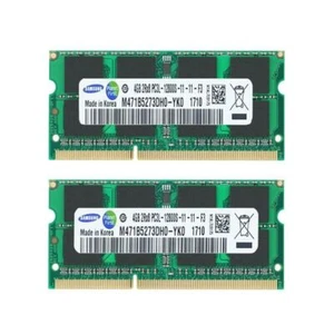 SAMSUNG 1600MHZ 8GB DDR3L RAM For Notebook Laptop PC3L-12800S DIMM 2pc 4GB 1.35V - Picture 1 of 5