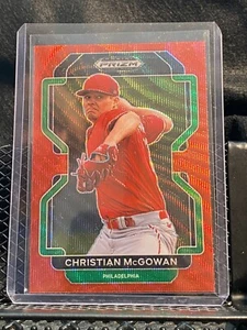Christian McGowan 2022 Prizm Draft Red Wave #219 Phillies - Picture 1 of 2