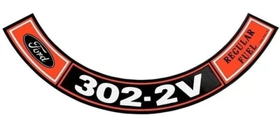 Calcomanía de filtro de aire de combustible regular 302-2 V para Ford Torino y Torino GT 1968-1976 Foto 1 de 2