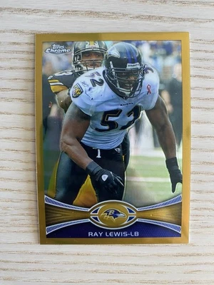 2012 Topps Chrome Ray Lewis Gold /50 - Image 1 of 2