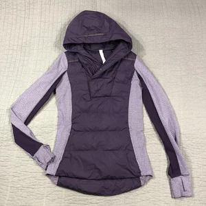 Chaqueta Lululemon Mujer 4 Púrpura Pelusa Pullover Atlético 800 Plumón de Ganso Relleno - Imagen 1 de 23