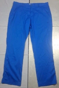 Nike Golf Herren 38 x 32 kobaltblau Tour Performance Dri-Fit Hose vorne flach Druckknopf - Bild 1 von 10