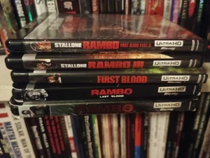 Rambo First Blood 5 Film Collection 4K + Blu-Ray w/ OOP Slipcovers Lot Stallone - Picture 1 of 6