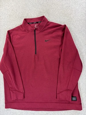 Pullover de golf Nike Performance 1/4 cremallera peso medio (para hombre 2XL) granate Foto 1 de 4