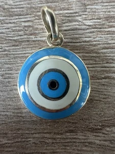 14 Karat blau emailliertes Türkisches Auge - Bild 1 von 3