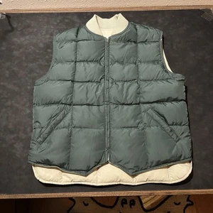 Vintage Bauer Down Blizzard Proof Jacket Puffer Vest Eddie Bauer 80s Reversible - Picture 1 of 10