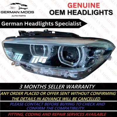 BMW 1 SERIES F20 F21 LCI 2014-2019 LED HEADLIGHT LEFT/PASSENGER/NEAR SIDE OEM - Image 1 of 4