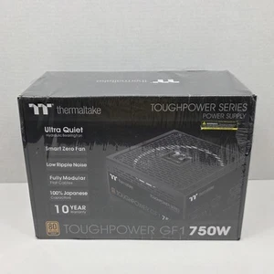 Thermaltake Toughpower GF1 750W 80 Plus Gold Power Supply PSU, Black, Brand New! - Afbeelding 1 van 5