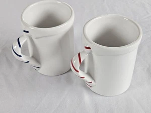 R.B. Bernarda Mugs Made in Portugal White w/ Red, or Blue Coffee Tea Hot Cocoa - Picture 1 of 3