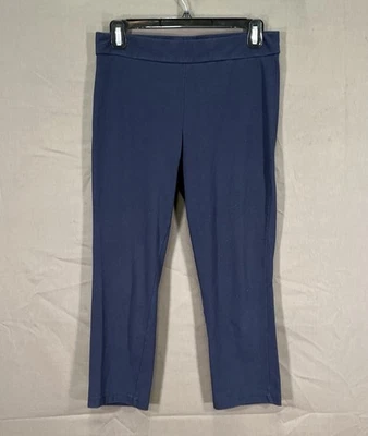 LEGGINGS HUE Blackout Capri NAVY malha elástica cintura larga casual confortável tamanho M - Imagem 1 de 4