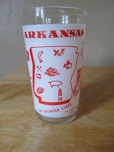Vintage ARKANSAS The Wonder State 4.75" Tall Glass Tumbler~c. 1970's~VG Shape - Picture 1 of 6