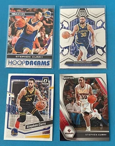 4-Card Stephen Curry Basketball Lot Prizm Optic Warriors (S632) - Picture 1 of 2