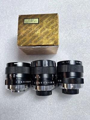 Computar V5018 CCTV Camera Lens 50mm F1.8 C Mount BUNDLE - Image 1 of 4