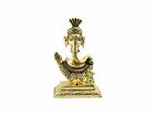 Oxidized Gold Plated Vakratund Paghdi Ganesha Idol for Pooja Room Home Decor