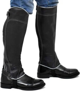 Riders Trend Damen Reiterchaps Chaps Gamasche Chapsletten Leder L(L-47сm W-19 cm - Bild 1 von 5