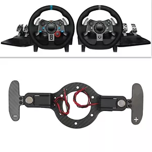 Shift Paddles Racing Game Simulation Steering Wheel with Mount Fit Logitech G923 - Picture 1 of 14