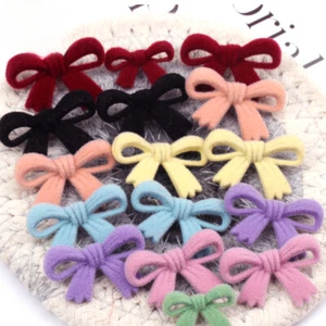 6pcs Velvet Bow Buttons Butterfly Hollow Out Sewing for Costume Cardigan Decor - Picture 1 of 19