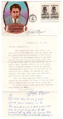 #2089 Jim Thorpe 1994 Football FDC Hand-drawn Native American Ralph Dyer - Image 1 of 3