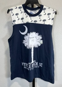 NWT South Carolina Limited Edition Myrtle Beach Navy White Tank Top M - Picture 1 of 11