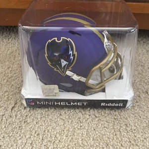Riddell Speed 2024 On-Field Alternate Baltimore Ravens Mini Helmet In Stock - Picture 1 of 4