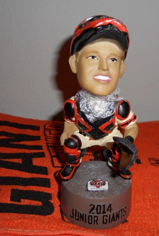 **2014 San Francisco SF Giants Buster Posey Jr Junior Giants Bobblehead NIB Cover