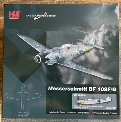 NEW HOBBY MASTER 1:48 scale MESSERSCHMITT BF 109G-6 "YELLOW 6", SEP 1943, HA8752 - Image 1 of 3