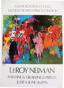 Leroy Neiman LE #d Bookplate "M Knoedler & Company" Queen Royal London Horse Art - Picture 1 of 5