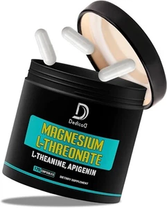 120 Capsules Magnesium L-Threonate & Apigenin 2250MG - Picture 1 of 5