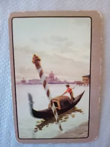 VINTAGE COLES SWAP CARD - GONDOLA IN VENICE - Picture 1 of 2