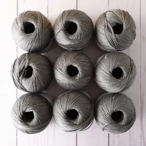 Lang Stellina ~ lotto di 9 ~ #5 grigio acciaio ~ seta e cotone ~ lussuoso ~ luminoso - Foto 1 di 5