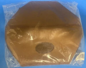 Toiletry Bag Makeup Bag Shaving Bag Bella Russo Brown Faux Leather - Picture 1 of 4
