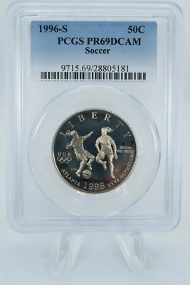 1996-S PCGS PR69DCAM Soccer Clad Commemorative Proof 50C - Image 1 of 2