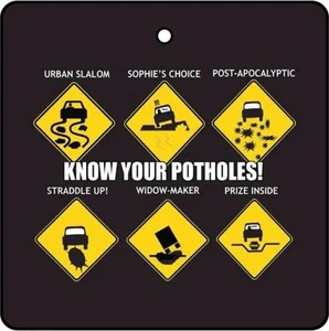 KNOW YOUR POTHOLES Auto Lufterfrischer / Duftaufhanger - Bild 1 von 2