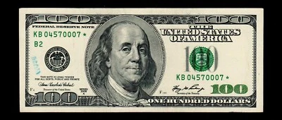 ⭐️$100 2006-A Federal Reserve Note STAR Free Shipping (H122) - Image 1 of 2