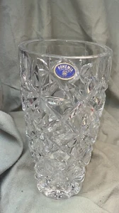 Bohemia Lead Crystal Tumbler 7" high Excellent With Original Tag - Picture 1 of 6