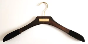 TOM FORD Wood Finish Plastic Heavy Duty Jacket Coat Blazer Sport Coat Hanger 17" - Picture 1 of 4