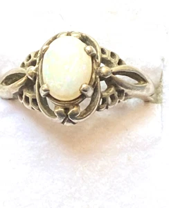 KABANA 925 STERLING SILVER AND OPAL RING SIZE 8 - Picture 1 of 8
