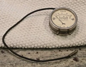 Antique Pocket Meter Hoyt Type 31 Ammeter Voltmeter Vtg Radio Battery Tester - Picture 1 of 6