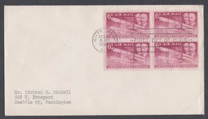USA 1949 FIRST DAY COVER AIR MAIL WRIGHT BROTHERS KITTY HAWK BLOCK OF 4 - Picture 1 of 1