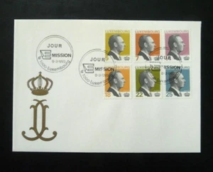 LUXEMBOURG ROYALTY PRINCE JEAN 6 STAMP SET 1993 CACHET FDC UNADDR - Picture 1 of 1